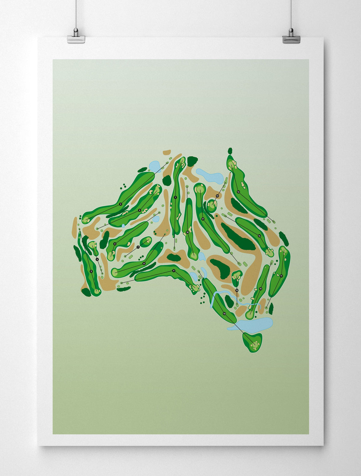 Australia golf course artwork