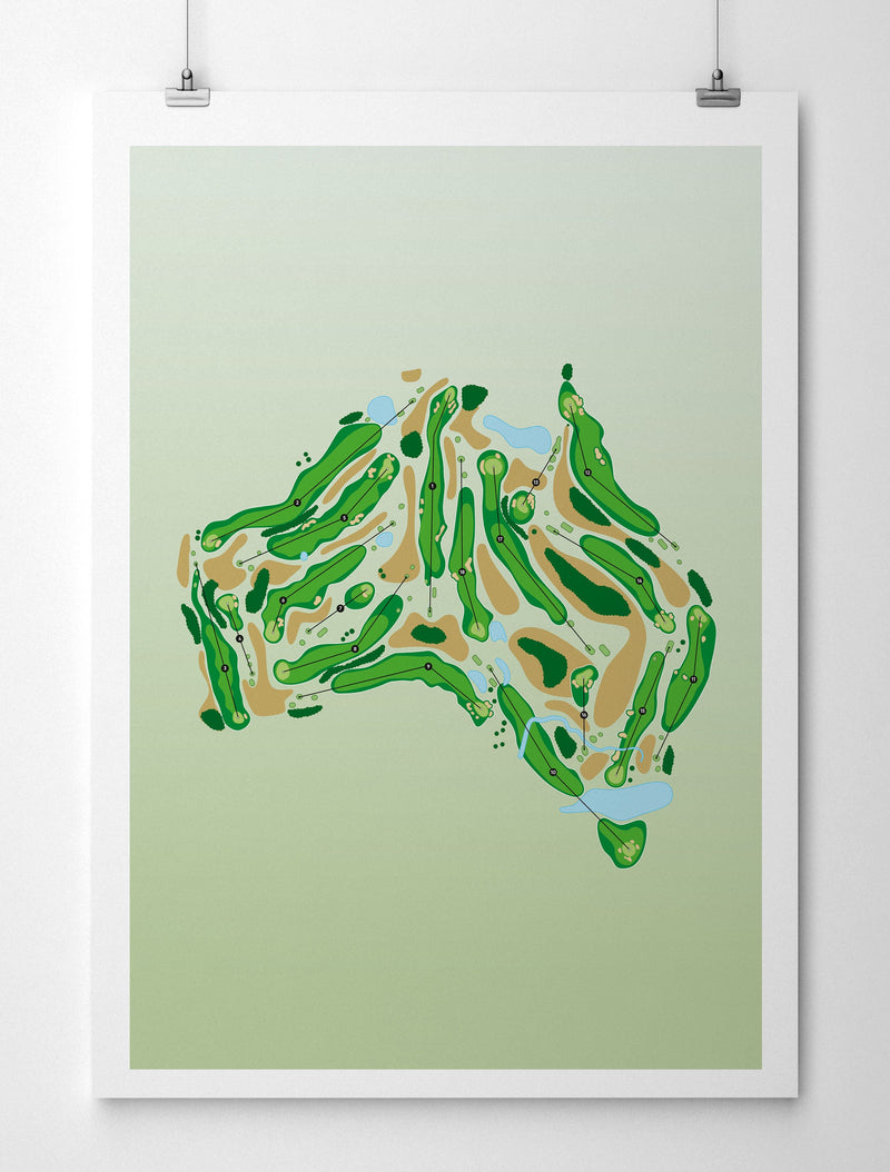 Australia golf course artwork