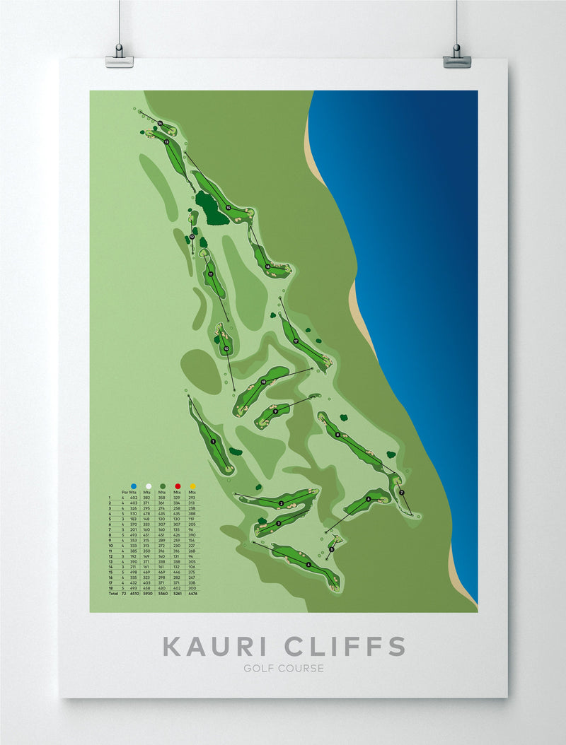 Kauri Cliffs golf course artwork