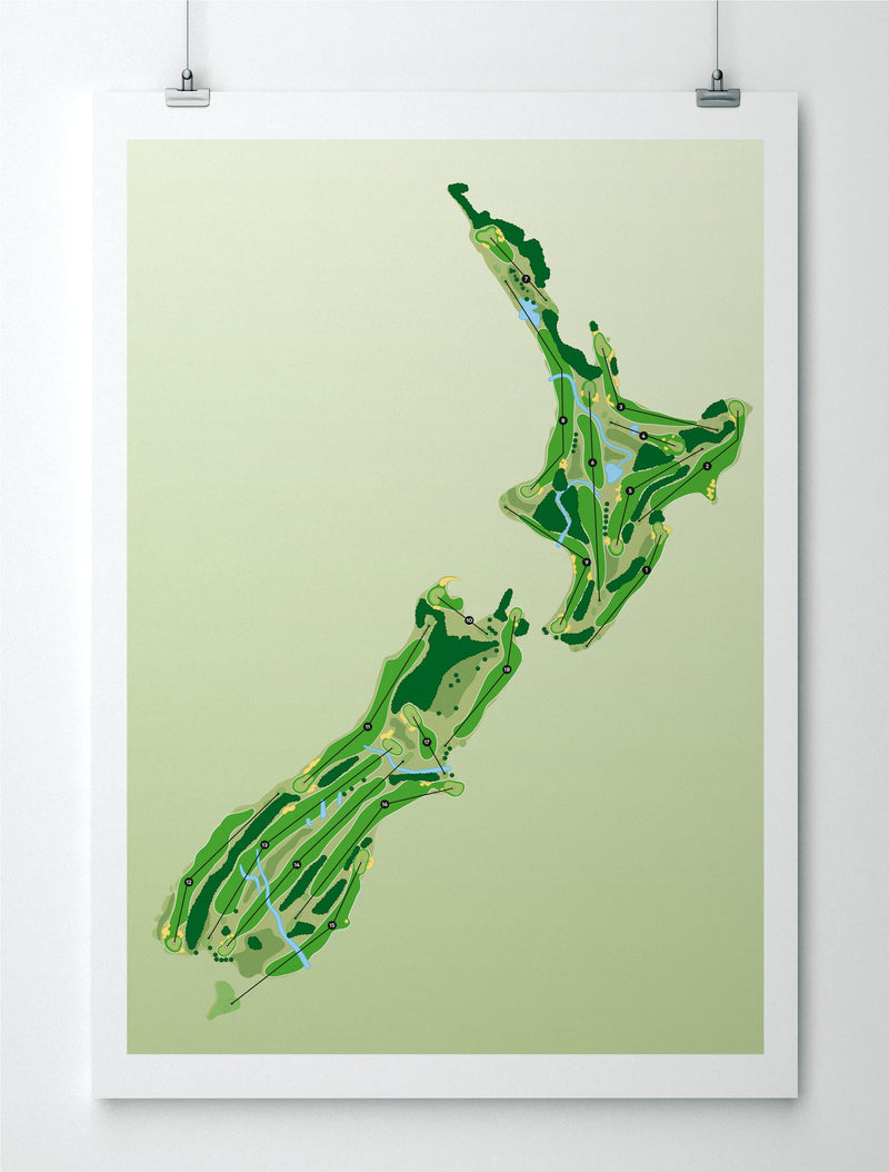 New Zealand golf course artwork