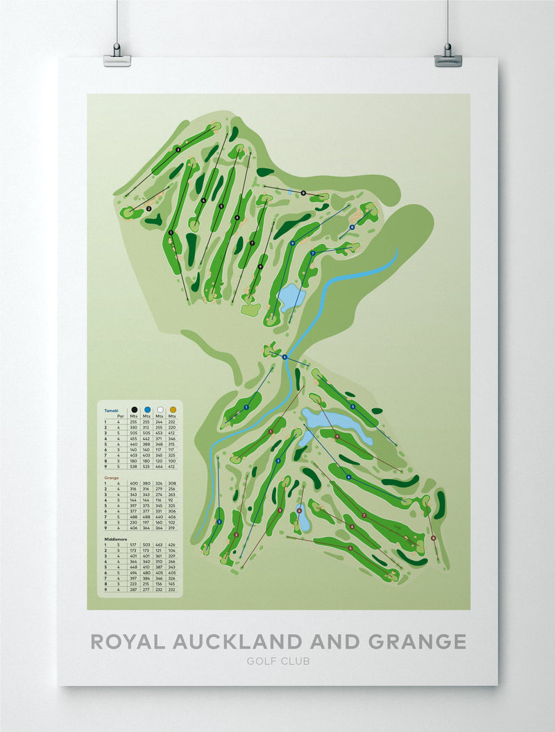 Royal Auckland and Grange golf course artwork