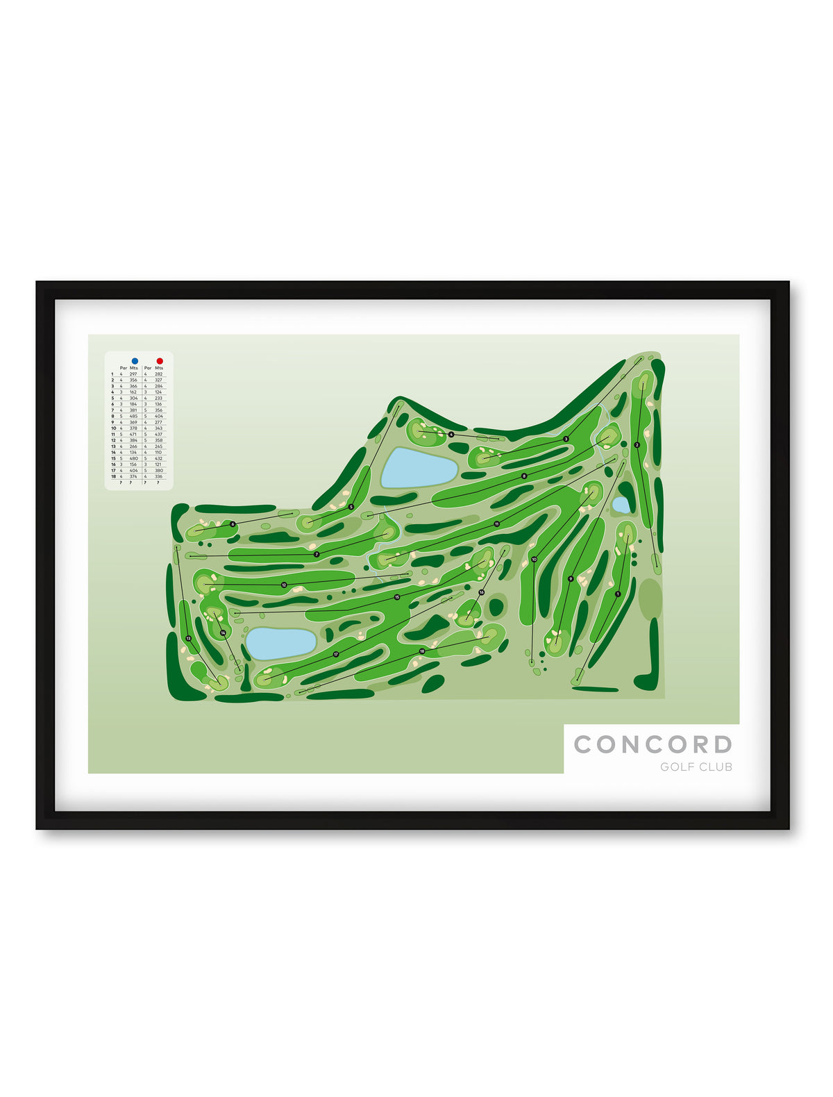 Black frame Concord-Australia-Golf-course-Framed-print-art