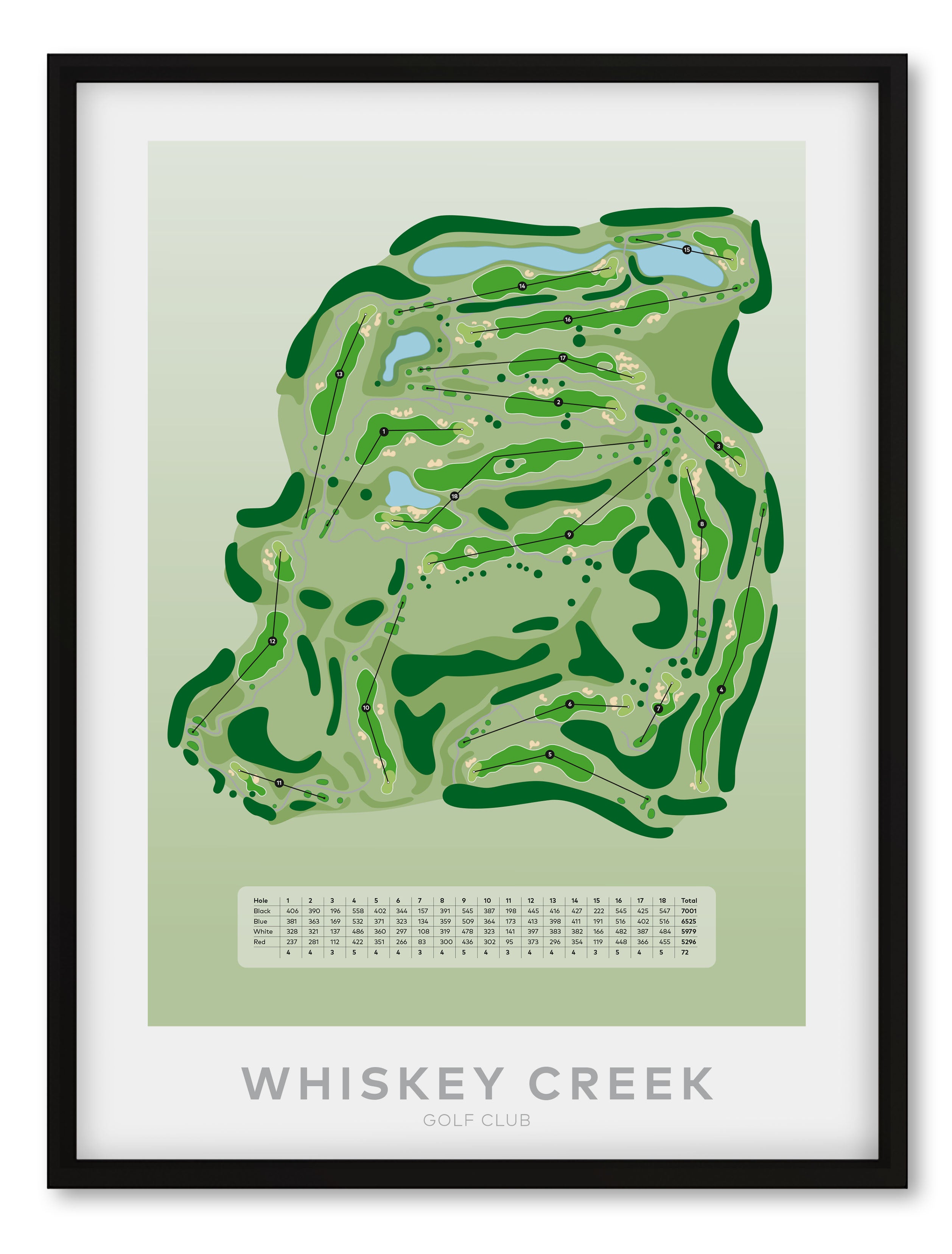 Whiskey-Creek-Golf-course Black frame product shot