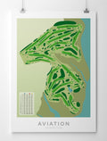 unframed Aviation Golf course, Auckland, New Zealand - minimalist fine art print
