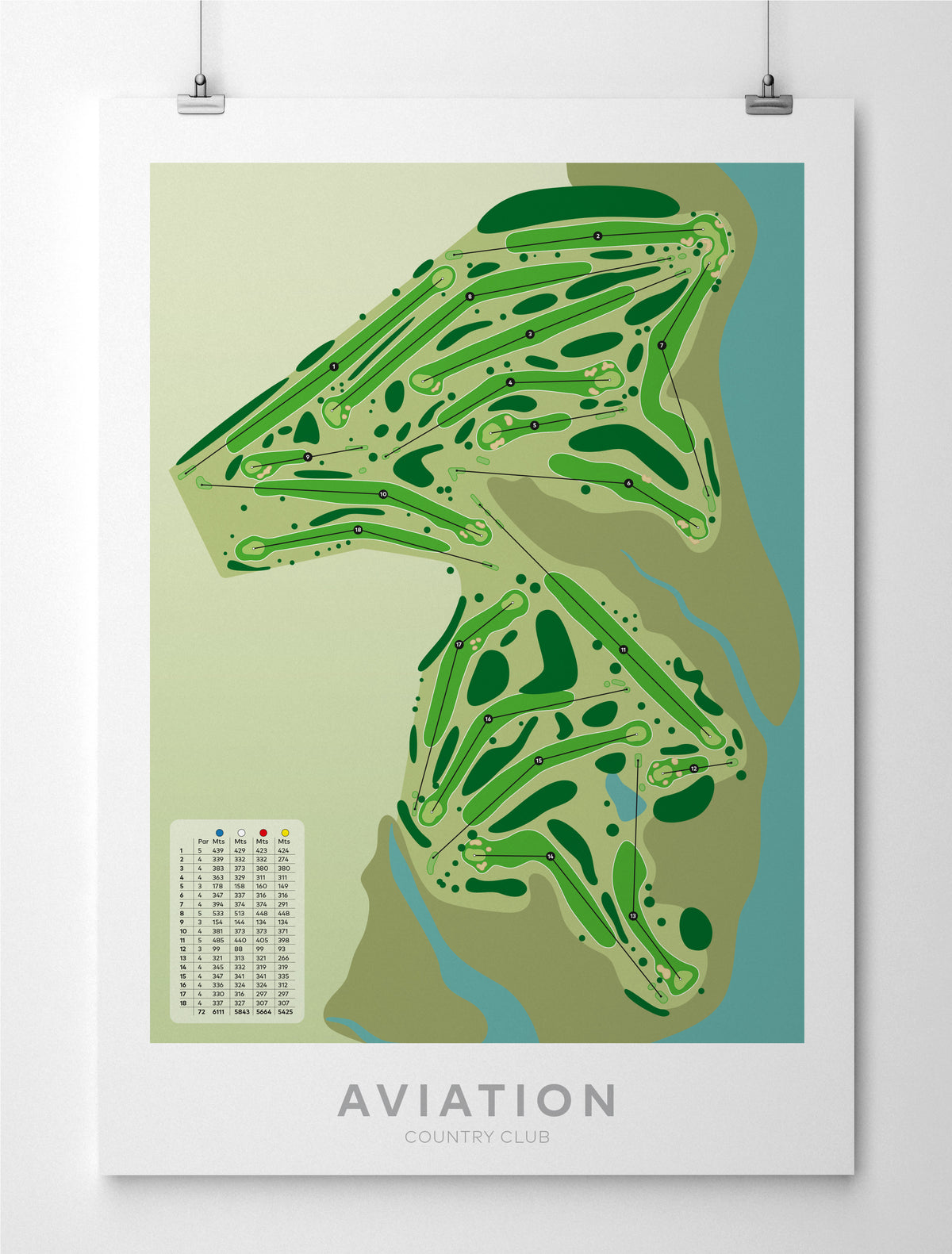 unframed Aviation Golf course, Auckland, New Zealand - minimalist fine art print