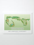 Unframed minimalist fine art map of Millbrook - Coronet Golf Course, Queenstown Lakes Region, New Zealand
