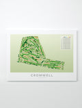 Unframed minimalist fine art map of Cromwell Golf Course, Central Otago District, Otago, South Island, New Zealand