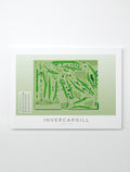 Unframed minimalist fine art map of Invercargill Golf Course, Southland, New Zealand