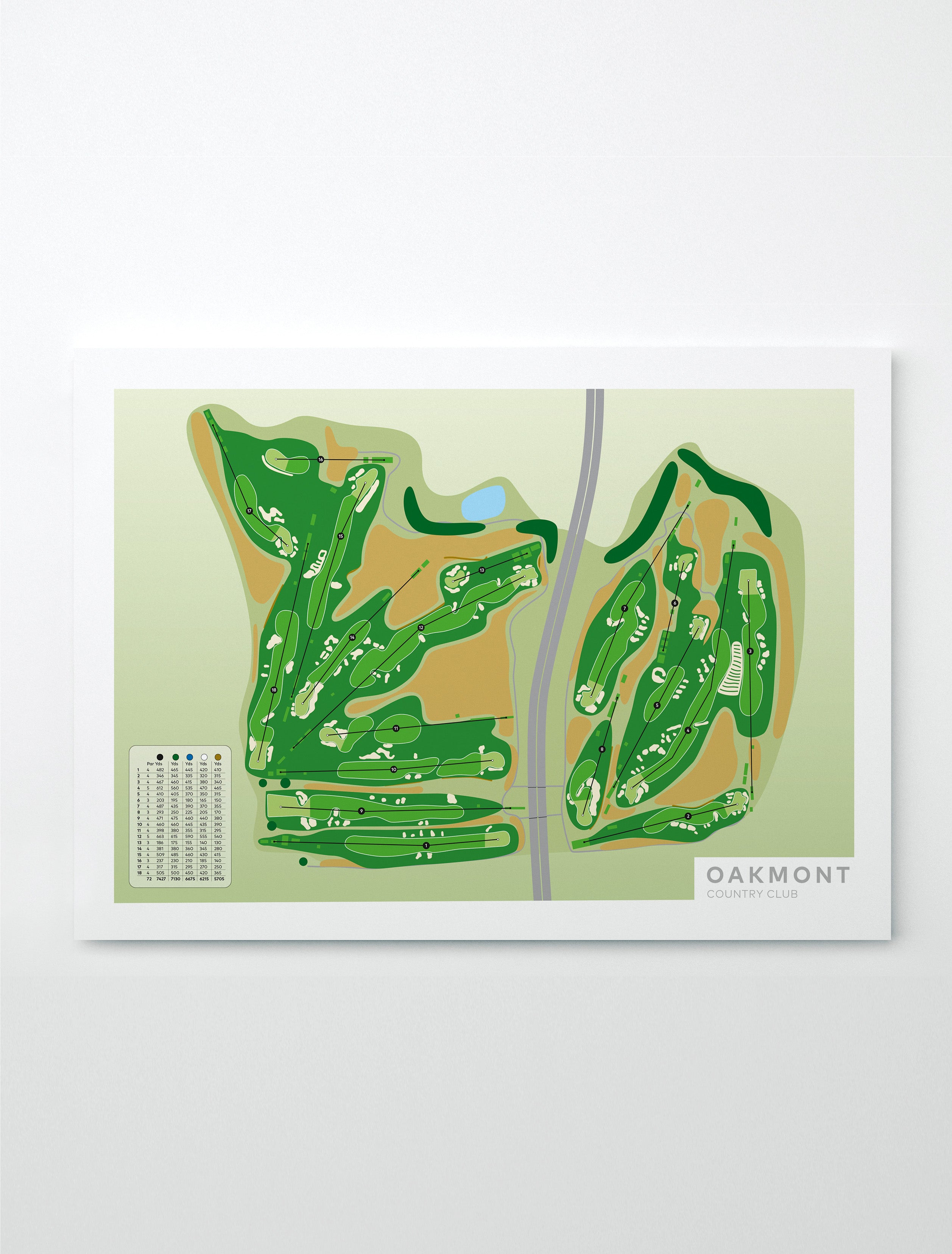 Oakmont-Golf-course-Unframed-print-artwork- on white background