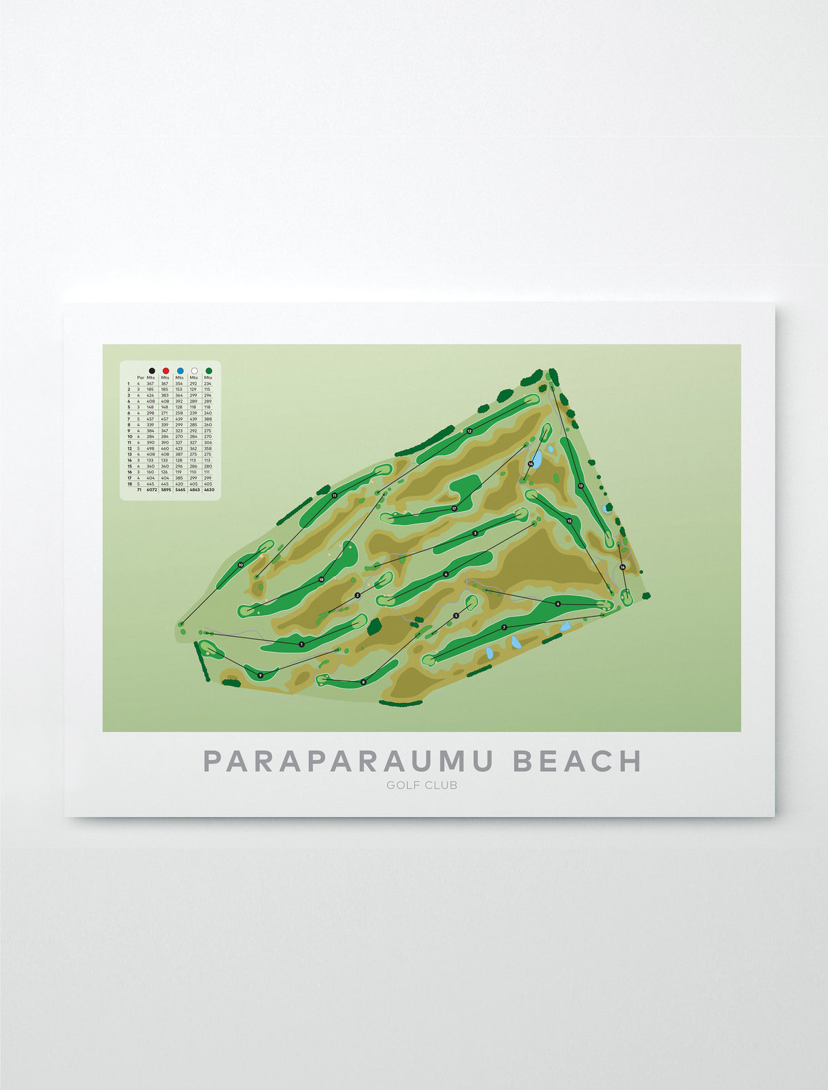 Unframed artwork of Paraparaumu Golf Course artwork, Wellington Region, New Zealand