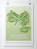 Unframed minimalist fine art map of Millbrook - Remarkables Golf Course, Otago, Queenstown Lakes Region, New Zealand