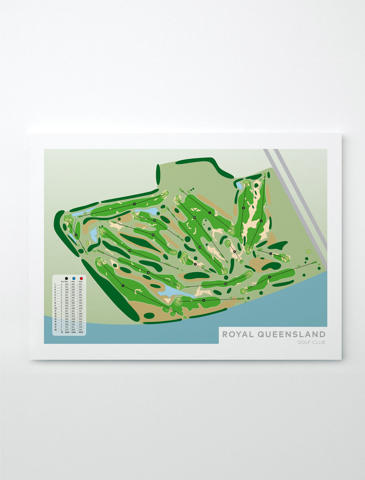 Royal_Queensland_Australia-Golf-course-Framed-print-white unframed paper print