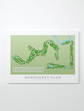 Unframed Minimalist fine art map of Sandhurst Champs Golf Course, Melbourne, Victoria, Australia-australia-golf-art