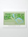 Unframed Minimalist fine art map of Sandhurst North Golf Course, Melbourne, Victoria, -australia-golf-art