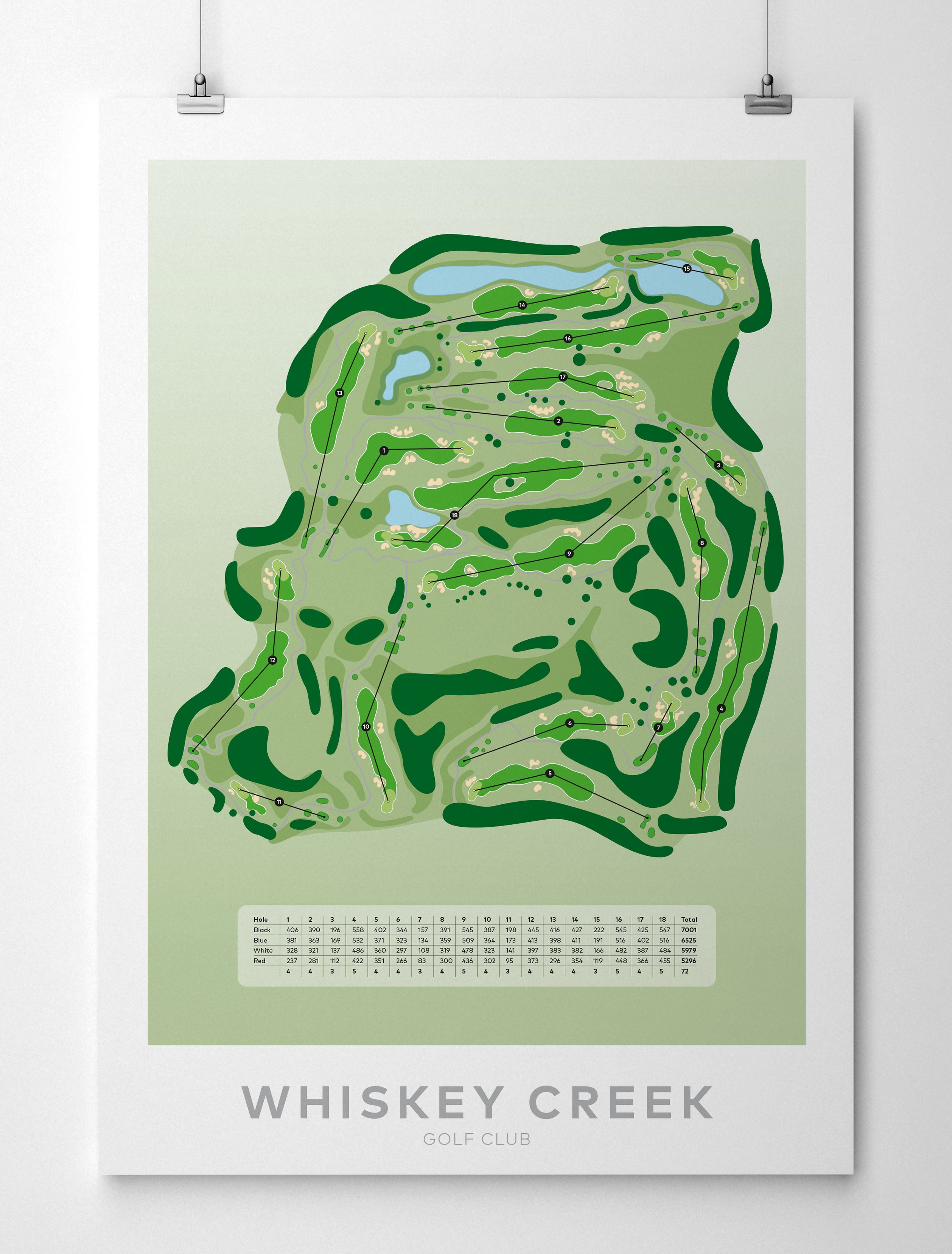 Unframed print Whiskey-Creek-Golf-course golflands.art