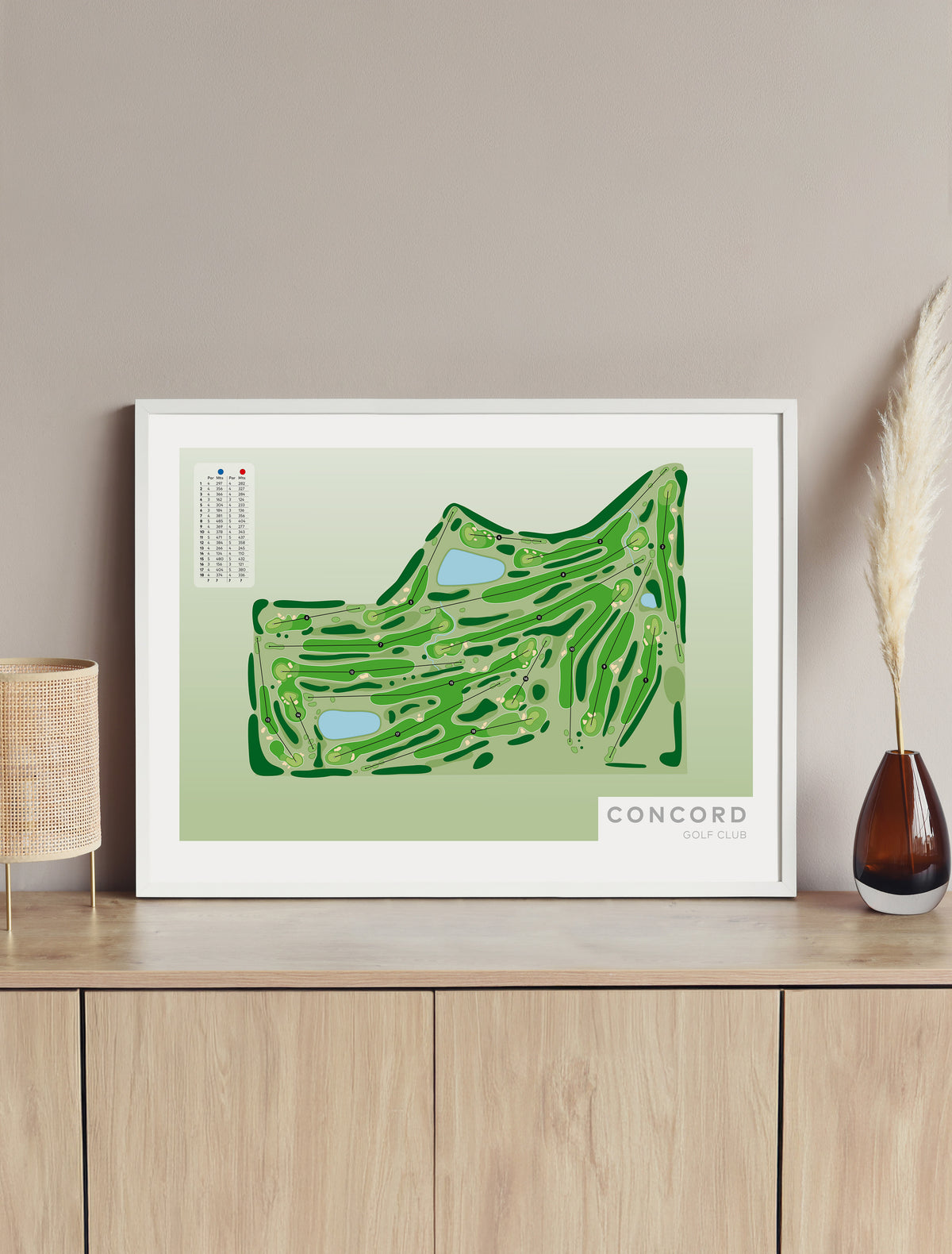 Concord-Australia-Golf-course-Framed-print-art white frame