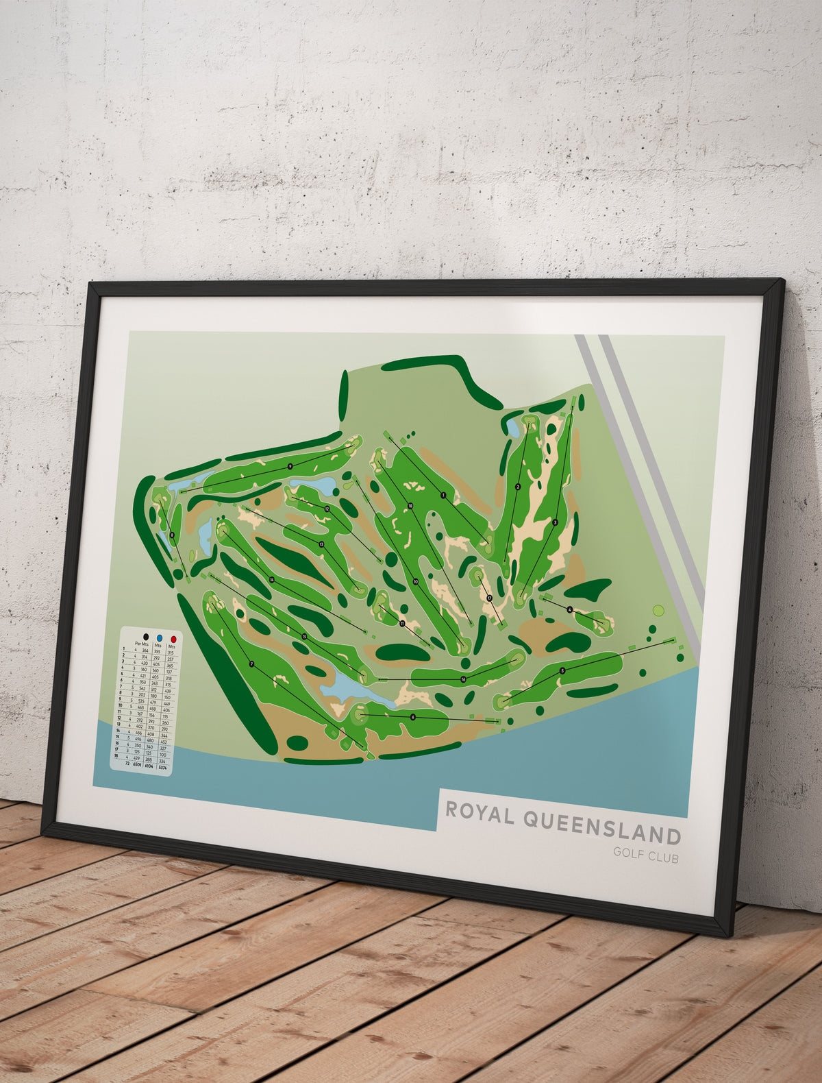 Royal_Queensland_Australia-Golf-course-Framed-print-Black frame