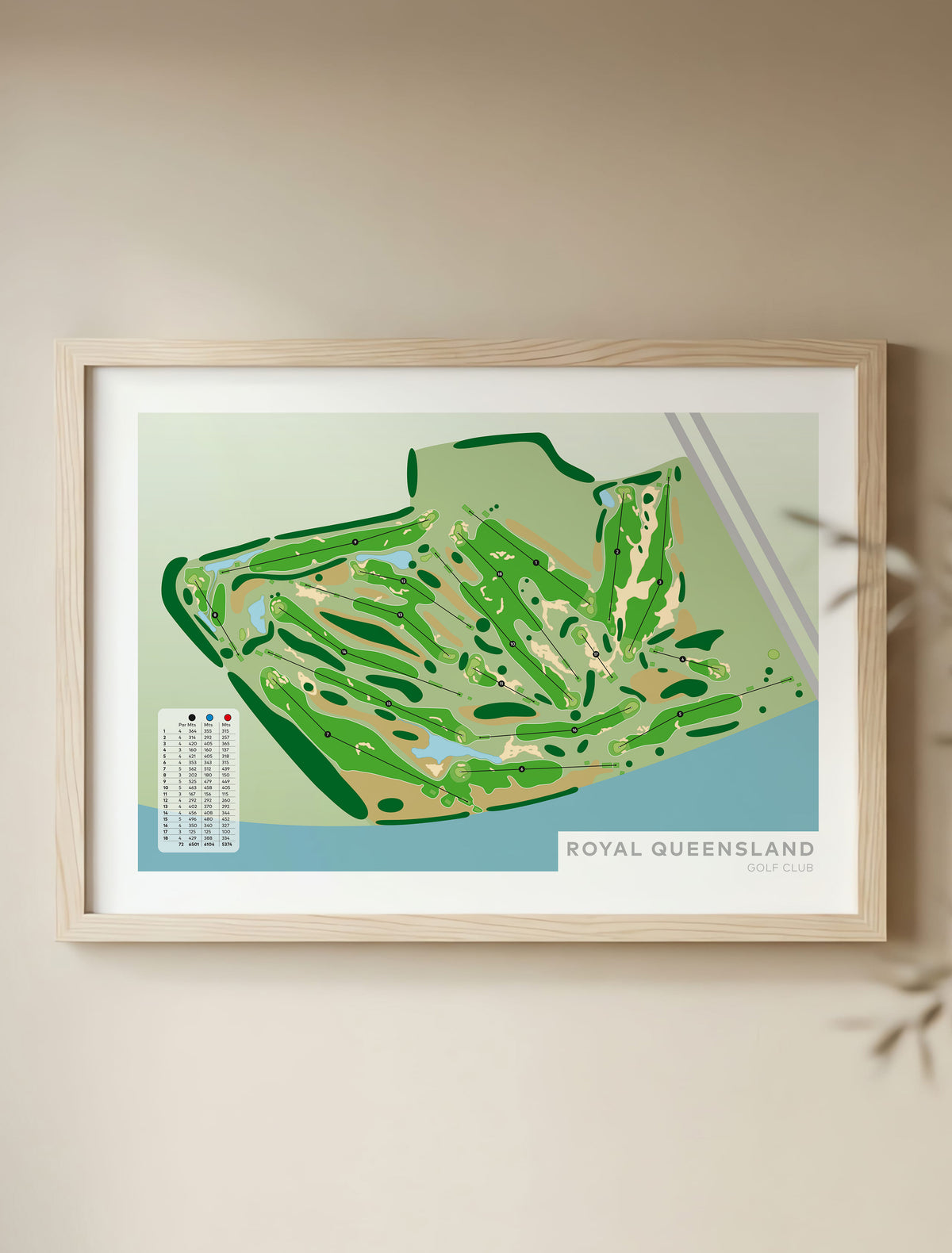 Royal_Queensland_Australia-Golf-course-Framed-print-Natural frame