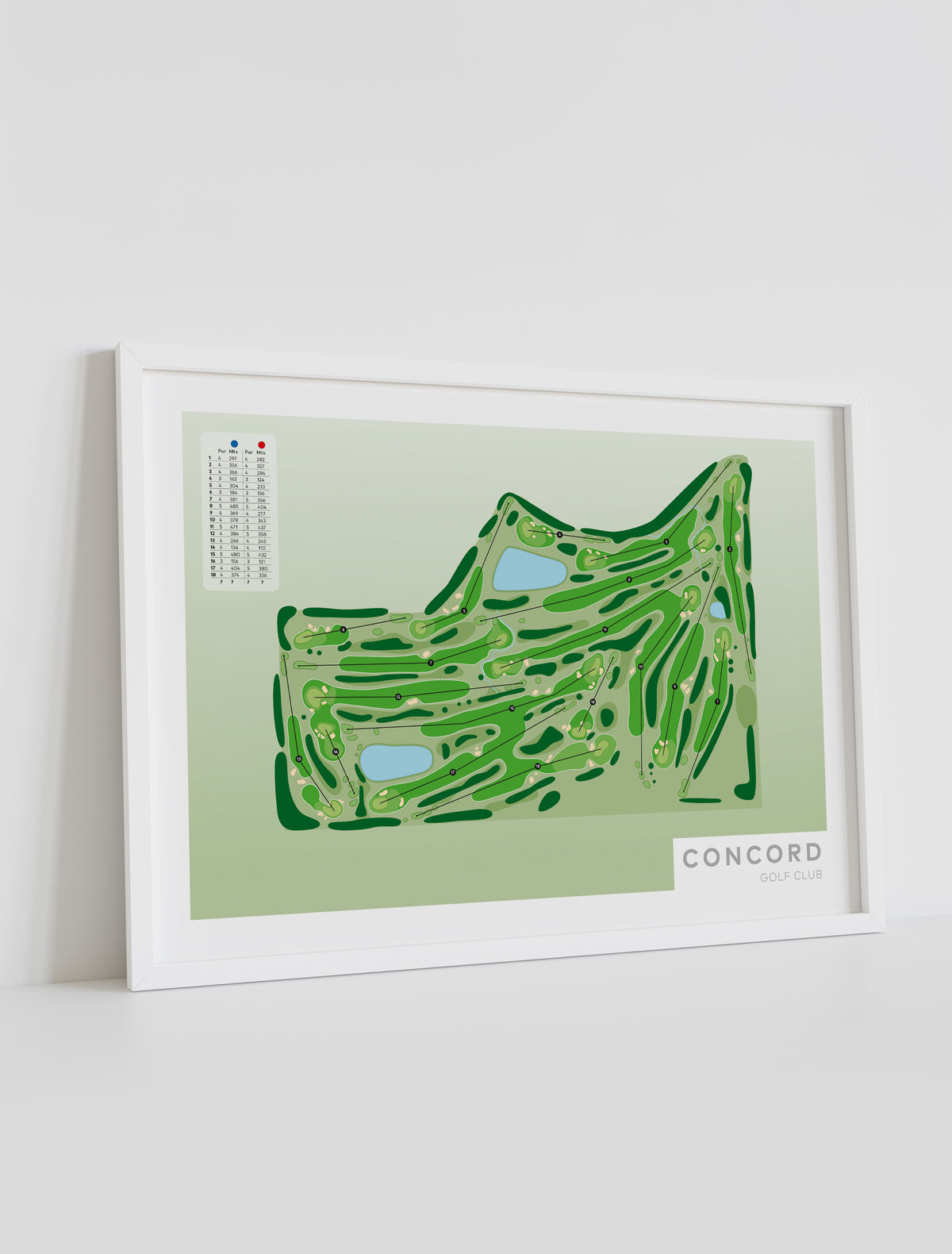 White Frame Concord-Australia-Golf-course-Framed-print-art