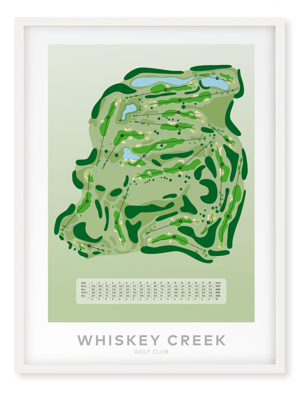 Whiskey-Creek-Golf-course white frame product shot