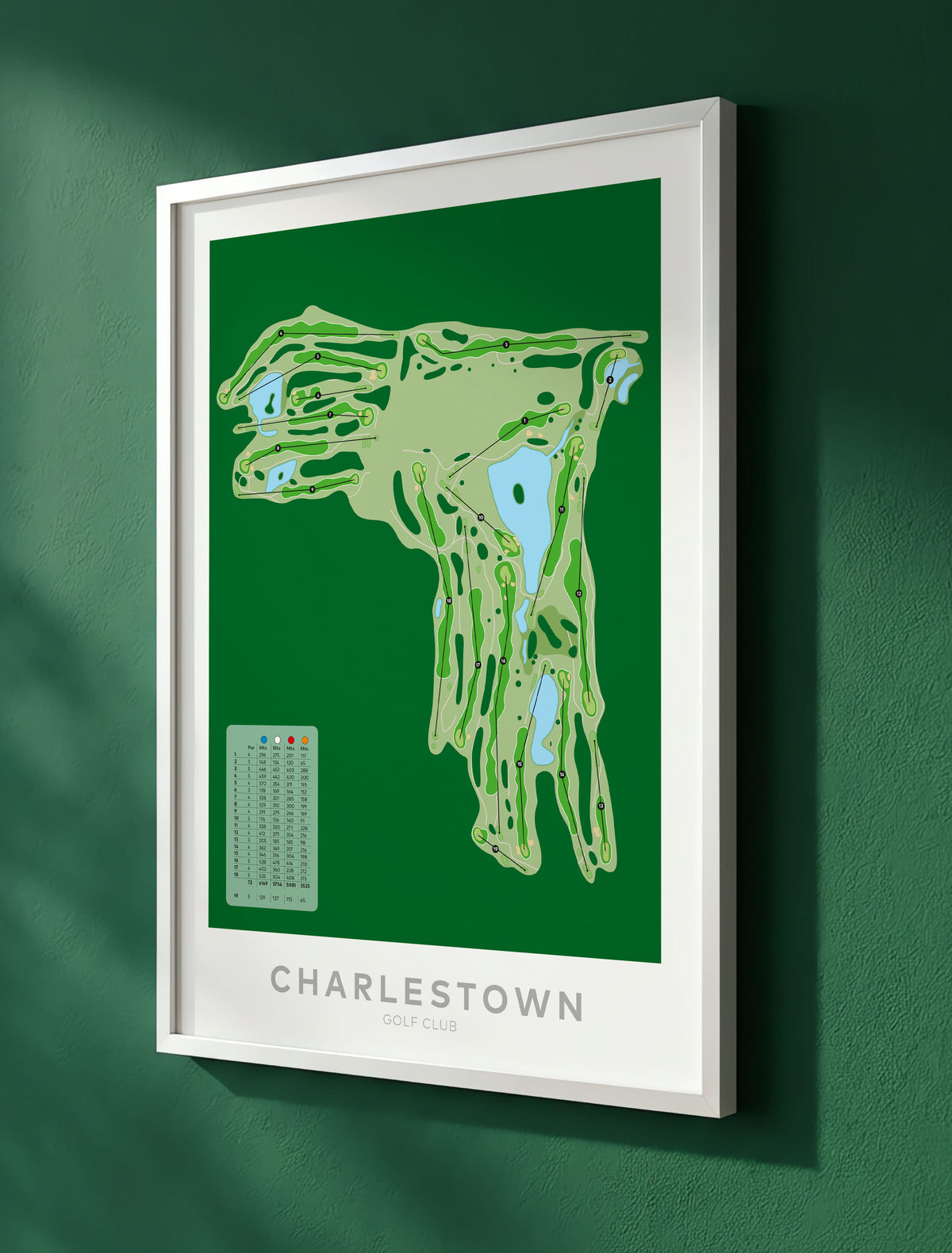 Charlestown-Australia-Golf-course-Framed-print-art White frame in sunlight