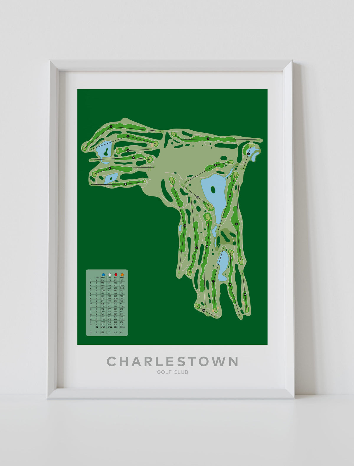 Charlestown-Australia-Golf-course-Framed-print-art White frame
